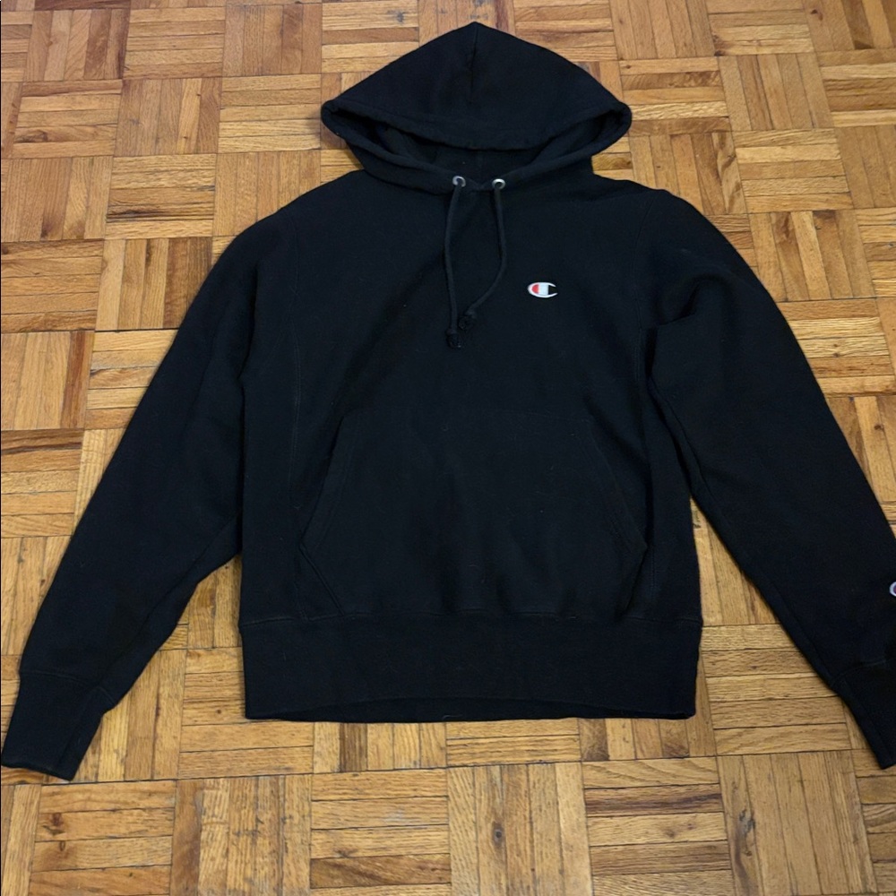 Champion Women’s Championship Classic Black Hoodie, Pockets, Size Small - Picture 2 of 4